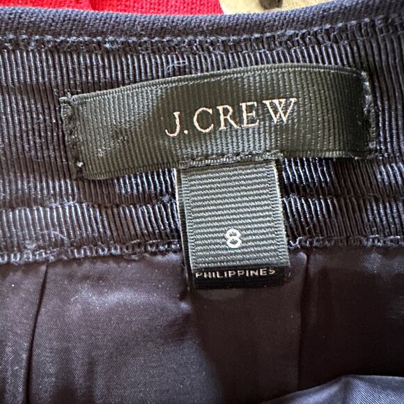J.Crew | Navy Blue Twill Nautical Mini Skirt with Gold Anchor Buttons Size.8 - Picture 4 of 4